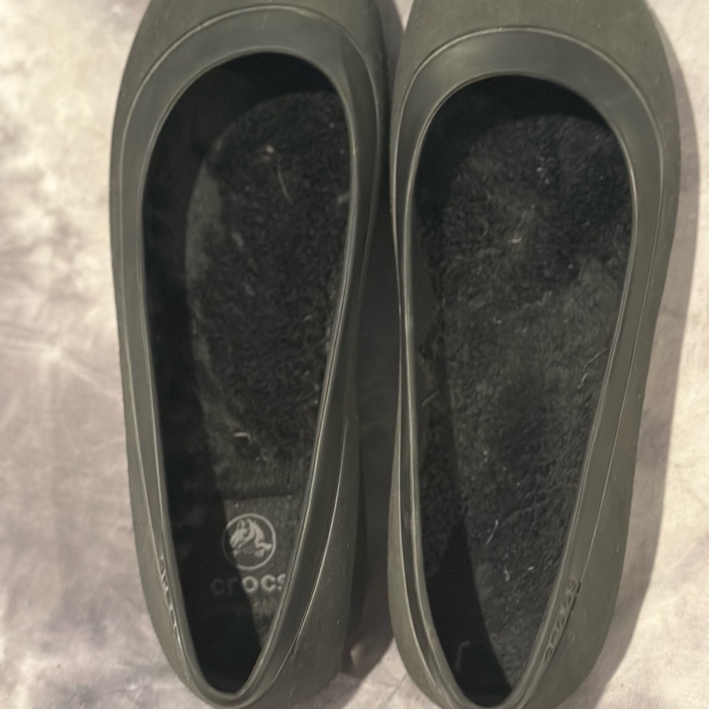 CROCS Black Flats Comfortable Slip-On Loafers
